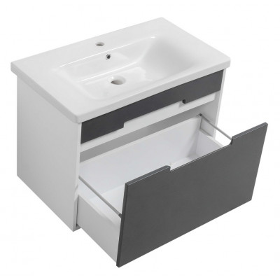 Тумба Петра ТП-2 з умивальником Еліз 80 підвісна Д білий корпус (06001)