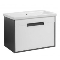 Тумба Петра ТП-2 з умивальником Комо 80 підвісна Д графітовий корпус (06002)