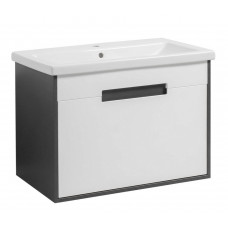 Тумба Петра ТП-2 з умивальником Комо 80 підвісна Д графітовий корпус (06002)