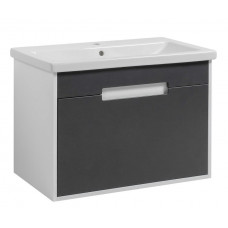 Тумба Петра ТП-2 з умивальником Комо 80 підвісна Д білий корус (06003)
