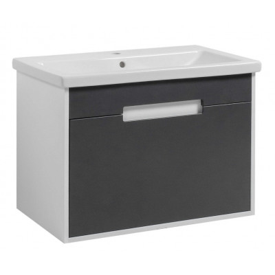 Тумба Петра ТП-2 з умивальником Комо 80 підвісна Д білий корус (06003)