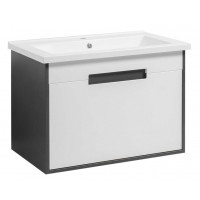 Тумба Петра ТП-2 з умивальником Космополіт 80 підвісна Д графітовий корпус (06004)