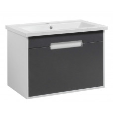 Тумба Петра ТП-2 з умивальником Космополіт 80 підвісна Д білий корпус (06005)