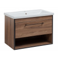 Тумба Хілтон Т-3 з умивальником Комо 80 з дотягом, підвісна (05009)
