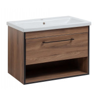 Тумба Хілтон Т-3 з умивальником Комо 80 з дотягом, підвісна (05009)