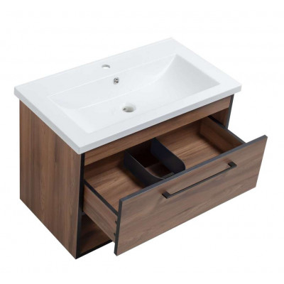 Тумба Хілтон Т-3 з умивальником Космополіт 80 з дотягом, підвісна (05013)