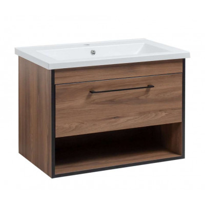 Тумба Хілтон Т-3 з умивальником Космополіт 80 з дотягом, підвісна (05013)