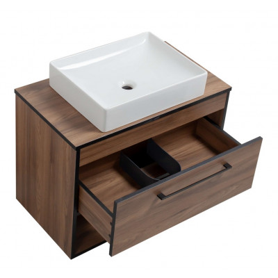 Тумба Хілтон Т-3 зі стільницею 80 чорн.дерево/дуб Валенсія + чаша Грейс (05018) Тумба Хілтон Т-3 зі стільницею 80 чорн.дерево/дуб Валенсія + чаша Грейс (05018)