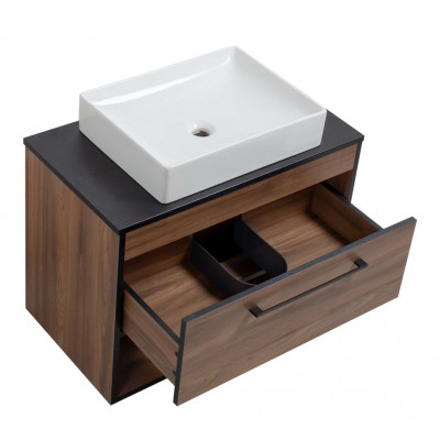 Тумба Хілтон Т-3 зі стільницею 80 чорн.дерево/дуб Валенсія + чаша Грейс (05018) Тумба Хілтон Т-3 зі стільницею 80 чорн.дерево/дуб Валенсія + чаша Грейс (05018)