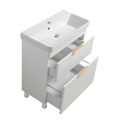 Тумба Монако Т-8 з умивальником Oliver 70 біла (02000) Тумба Монако Т-8 з умивальником Oliver 70 біла (02000)