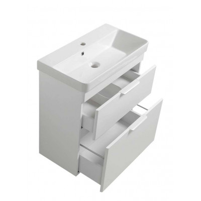 Тумба Монако Т-8 з умивальником Oliver 70 підвісна біла (02001)