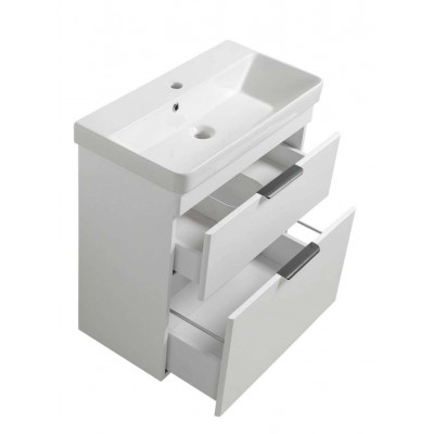 Тумба Монако Т-8 з умивальником Oliver 70 підвісна біла (02001)