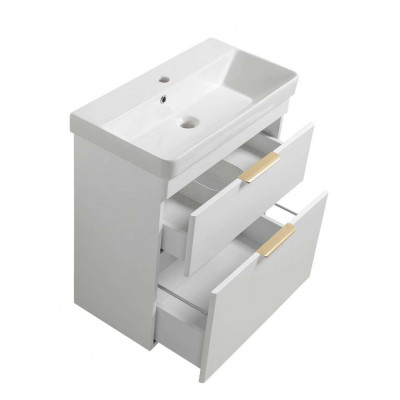 Тумба Монако Т-8 з умивальником Oliver 70 підвісна біла (02001)