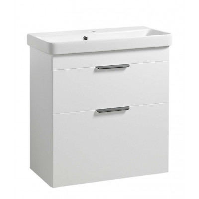 Тумба Монако Т-8 з умивальником Oliver 70 підвісна біла (02001)