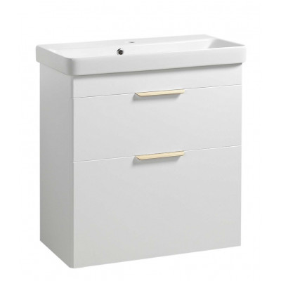 Тумба Монако Т-8 з умивальником Oliver 70 підвісна біла (02001)