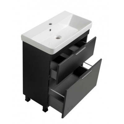 Тумба Монако Т-8 з умивальником Oliver 70 чорна (02002) Тумба Монако Т-8 з умивальником Oliver 70 чорна (02002)