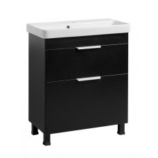 Тумба Монако Т-8 з умивальником Oliver 70 чорна (02002)