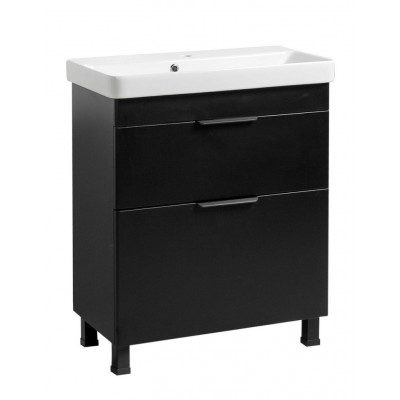 Тумба Монако Т-8 з умивальником Oliver 70 чорна (02002) Тумба Монако Т-8 з умивальником Oliver 70 чорна (02002)
