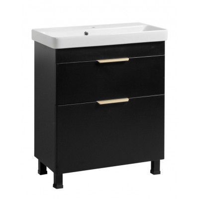Тумба Монако Т-8 з умивальником Oliver 70 чорна (02002) Тумба Монако Т-8 з умивальником Oliver 70 чорна (02002)