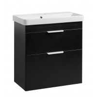 Тумба Монако Т-8 з умивальником Oliver 70 підвісна чорна (02003)