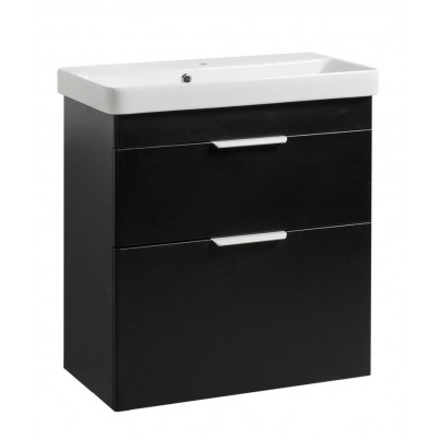 Тумба Монако Т-8 з умивальником Oliver 70 підвісна чорна (02003)
