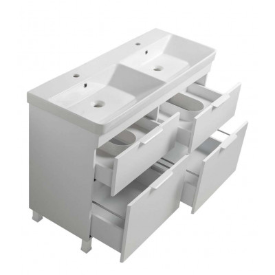 Тумба Монако Т-8 з умивальником Oliver 120 біла (02004)