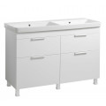 Тумба Монако Т-8 з умивальником Oliver 120 біла (02004)