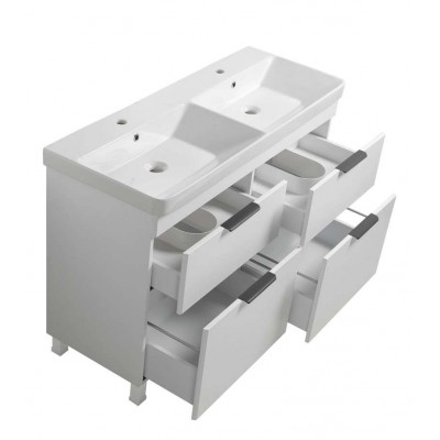 Тумба Монако Т-8 з умивальником Oliver 120 біла (02004)