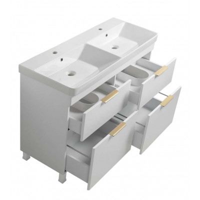 Тумба Монако Т-8 з умивальником Oliver 120 біла (02004)