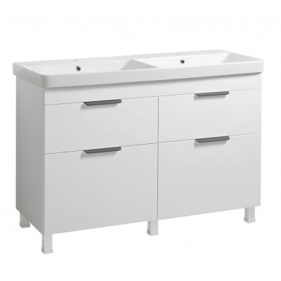 Тумба Монако Т-8 з умивальником Oliver 120 біла (02004)