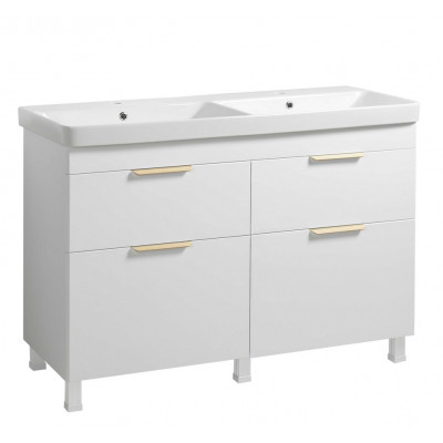 Тумба Монако Т-8 з умивальником Oliver 120 біла (02004)