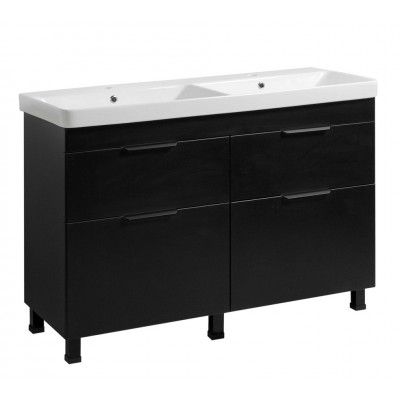 Тумба Монако Т-8 з умивальником Oliver 120 чорна (02005)
