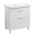 Тумба Монако Т-8 з умивальником Олівер 80 біла (02010) Тумба Монако Т-8 з умивальником Олівер 80 біла (02010)