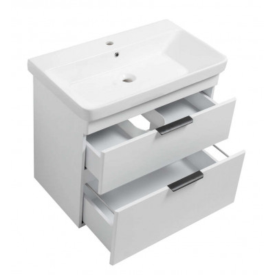 Тумба Монако Т-8 з умивальником Олівер 60 біла підвісна (02007) Тумба Монако Т-8 з умивальником Олівер 60 біла підвісна (02007)