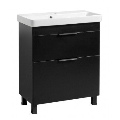 Тумба Монако Т-8 з умивальником Олівер 60 чорна (02008)