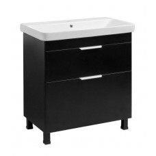 Тумба Монако Т-8 з умивальником Олівер 60 чорна (02008)