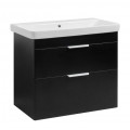 Тумба Монако Т-8 з умивальником Олівер 60 підвісна чорна (02009) Тумба Монако Т-8 з умивальником Олівер 60 підвісна чорна (02009)