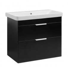 Тумба Монако Т-8 з умивальником Олівер 60 підвісна чорна (02009)