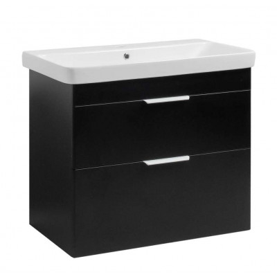 Тумба Монако Т-8 з умивальником Олівер 60 підвісна чорна (02009)