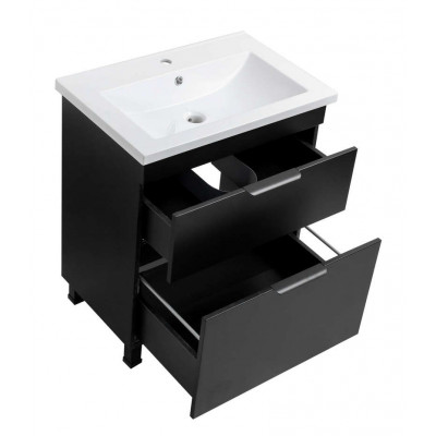 Тумба Монако Т-8 з умивальником Космополіт 70 чорна (02016)