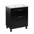 Тумба Монако Т-8 з умивальником Космополіт 70 чорна (02016)