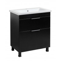 Тумба Монако Т-8 з умивальником Космополіт 70 чорна (02016)
