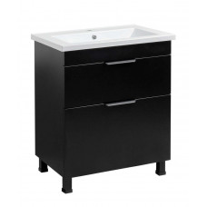 Тумба Монако Т-8 з умивальником Космополіт 70 чорна (02016)