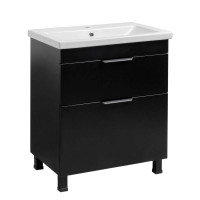 Тумба Монако Т-8 з умивальником Комо 70 чорна (02020)