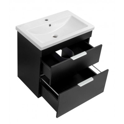 Тумба Монако Т-8 з умивальником Комо 70 підвісна чорна (02021) Тумба Монако Т-8 з умивальником Комо 70 підвісна чорна (02021)